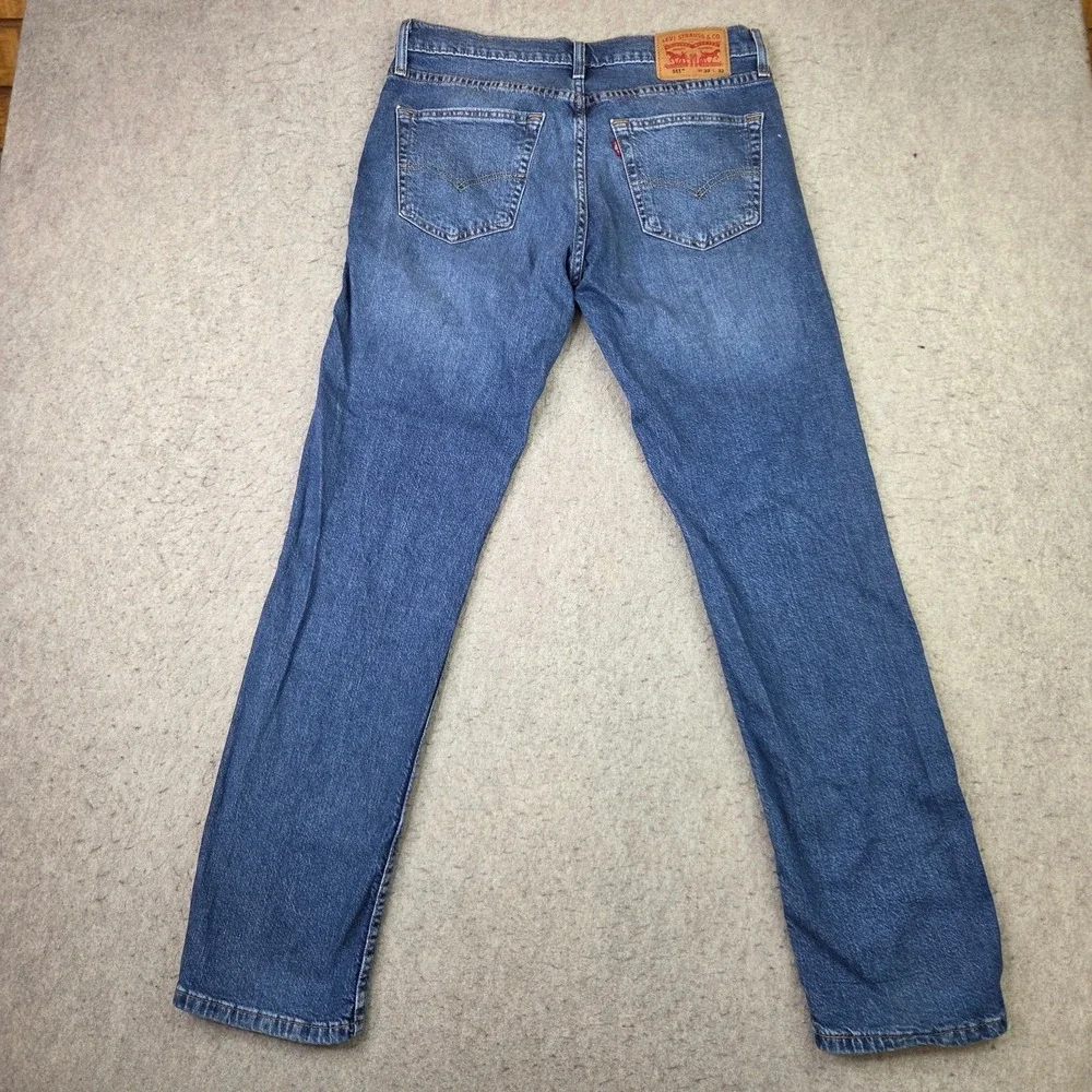 Levi 511 Jeans Mens 33x32 Blue Straight Leg Red Tab Western Riding Casual